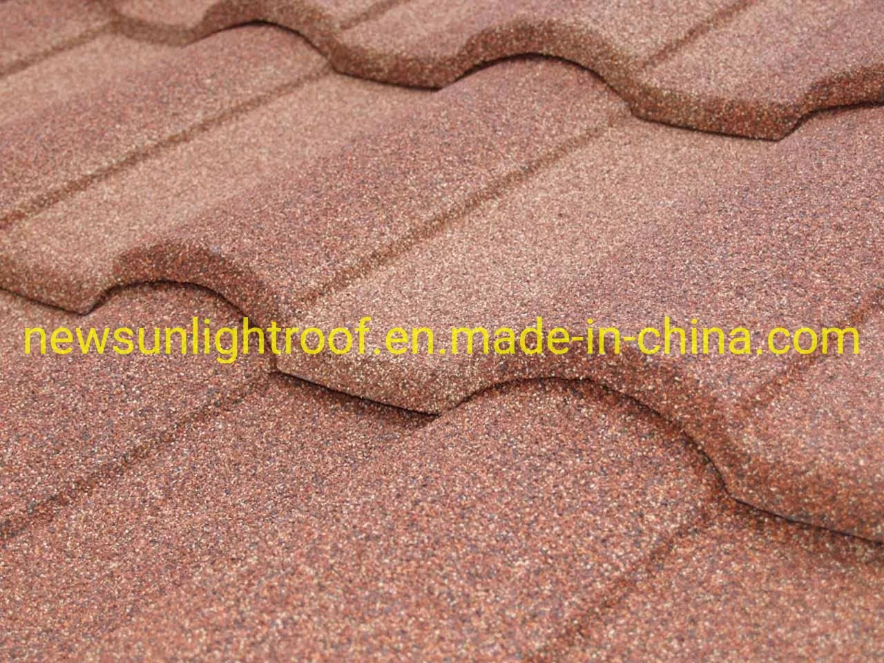 Color Stone Coated Smooth Type Metal Roof Tiles for Building Material