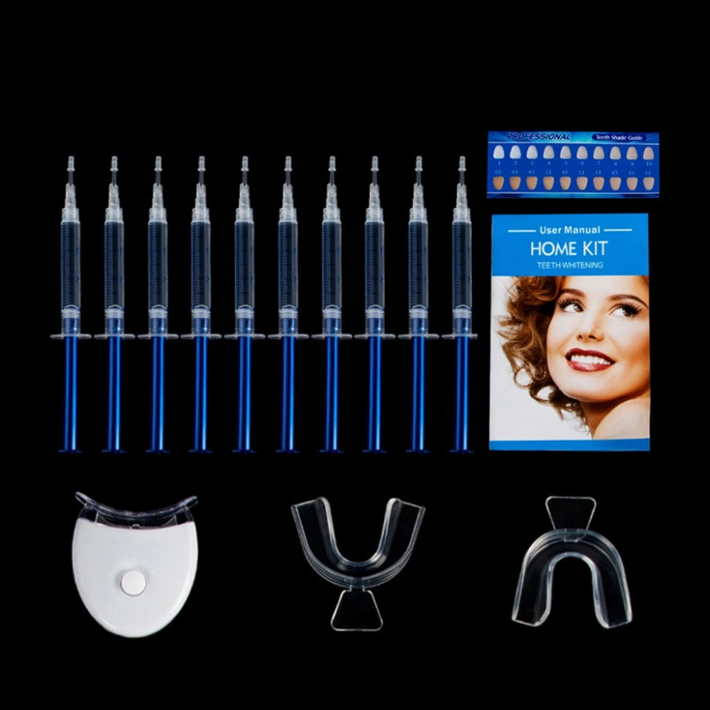 Glorysmile Luxury Home Use Teeth Whitening Kit 5 LED Light Device for Tooth Stain
