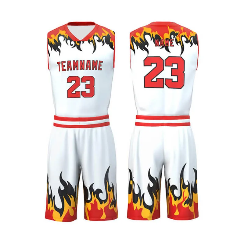 Custom Polyester Mesh Training Set Sublimation Printing Men Basketball Uniform Jersey Set