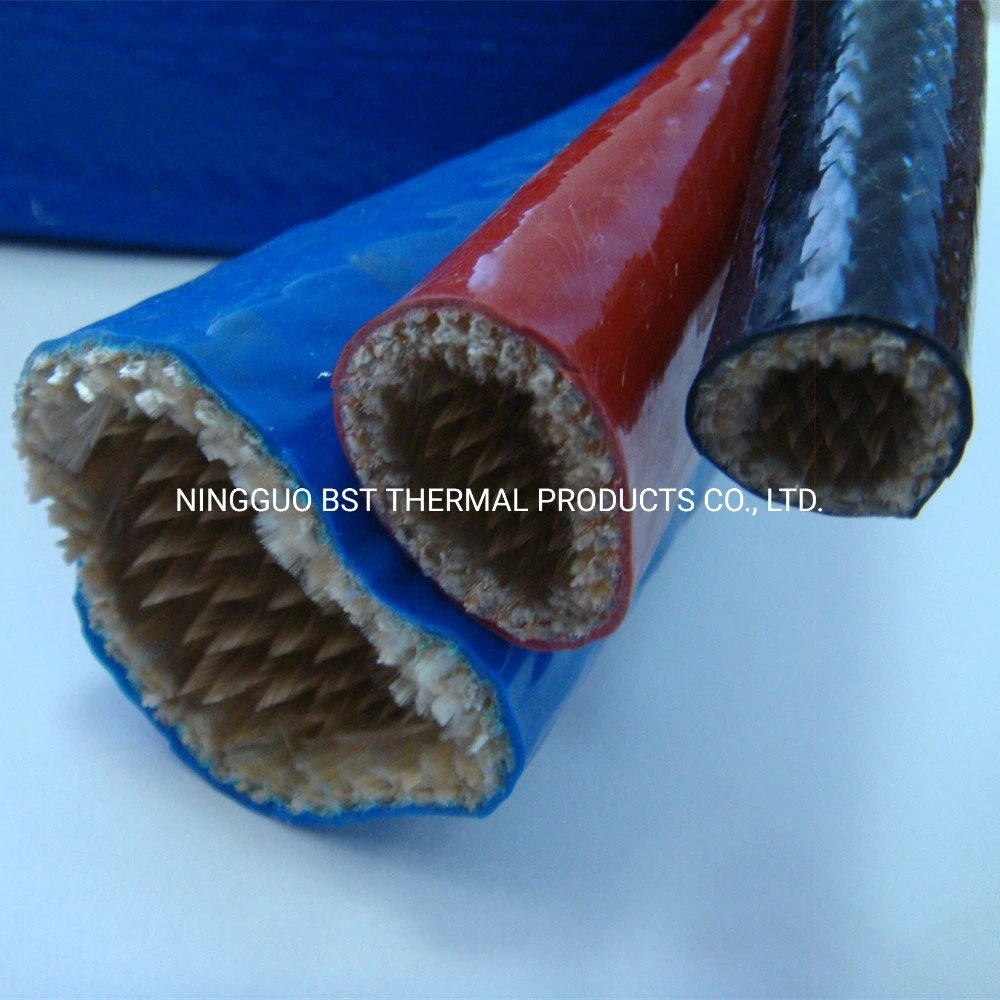 Fuel Line Oil Rubber Hose High Temperature Insulation Products Thermal Fire Armor Silicone Coated Fiberglass Fire Sleeving Protective Heat Shield Sleeve