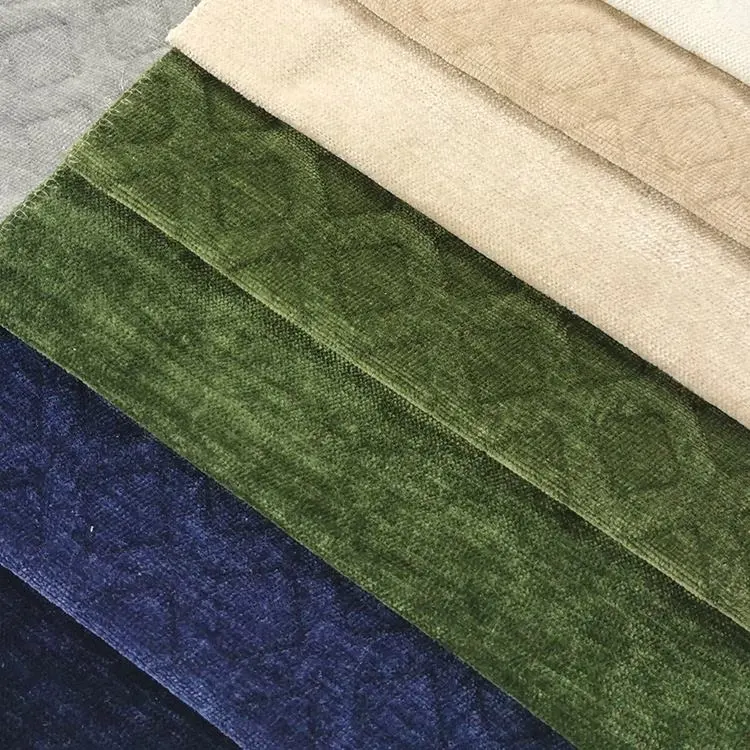 Fábrica de China tejido de alta calidad 100% poliéster Sofá liso Chenille Tapizado de tela