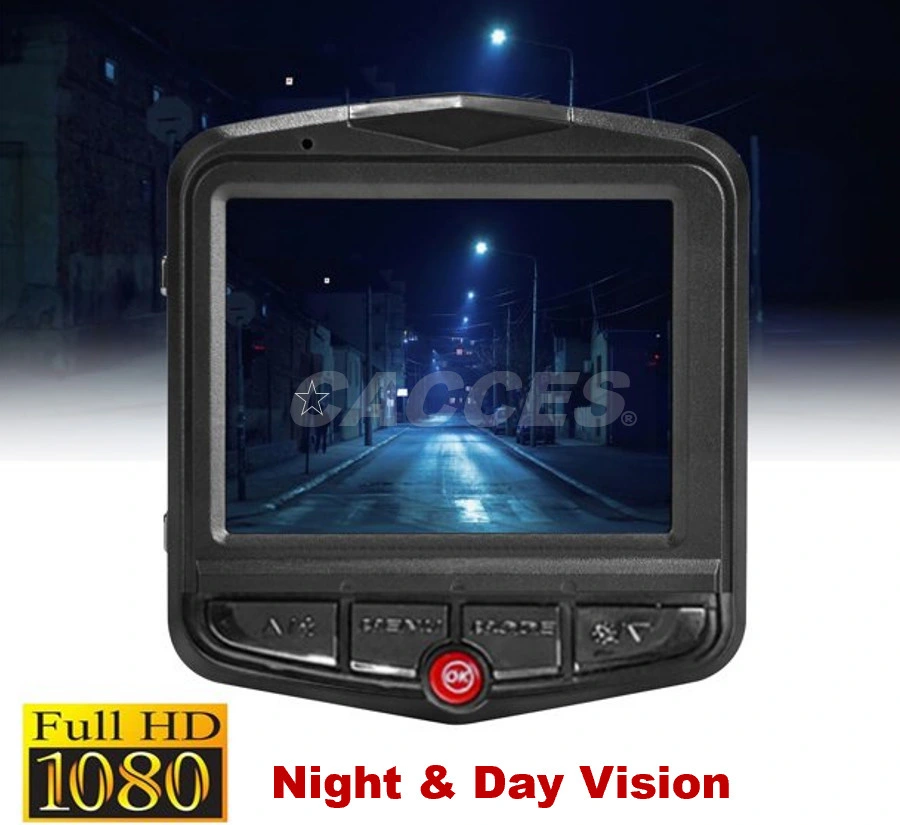 Coche DVR mejor Dash Cámara HD 1080p grabador de conducción Video Super Night Vision Loop grabación 140 grados de movimiento gran angular Detección Dashcam 2,2/2,4inch LCD