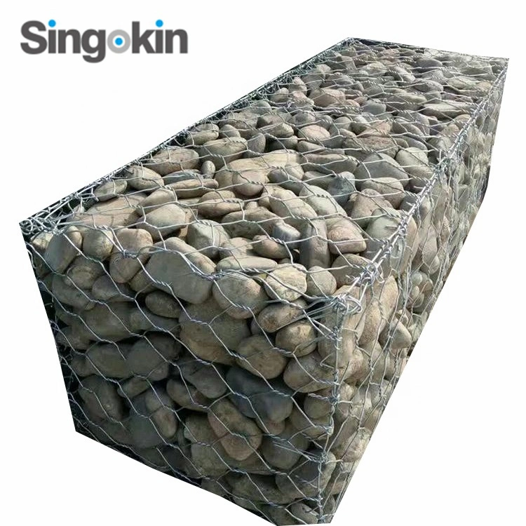 2,7mm-3,7mm PVC Verzinkte Gabion Box Gabion Basket Stone Cage-Halterung Wandkäfig Gabion