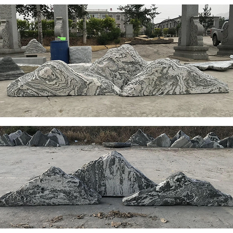 Grey Granite Garden Stone Boulders, Landscaping Decor Rock Boulders