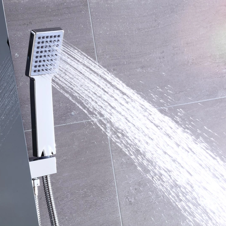 Sanipro Luxury Black Rain Shower Head Set Multifunction Bathroom Stainless Steel Wall Mounted Waterfall Shower Panels