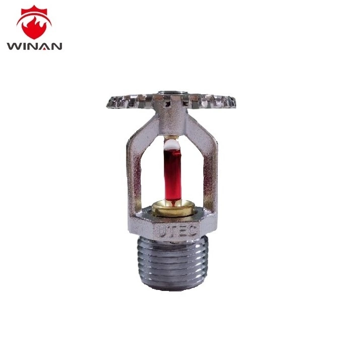 1/2" Standard Response Red Glass Bulb Chrome Finished Pendent Fire Sprinkler Head