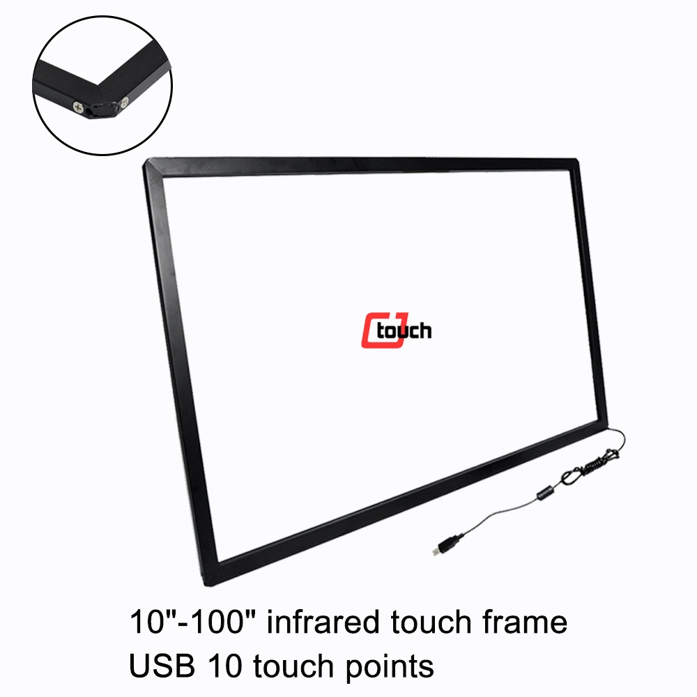 Cjtouch Whiteboard écran LCD interactif numérique 84 pouces Android 11.0 Kit d'écran tactile multipoint pour kiosque USB éducation Smart TV Touch Cadre