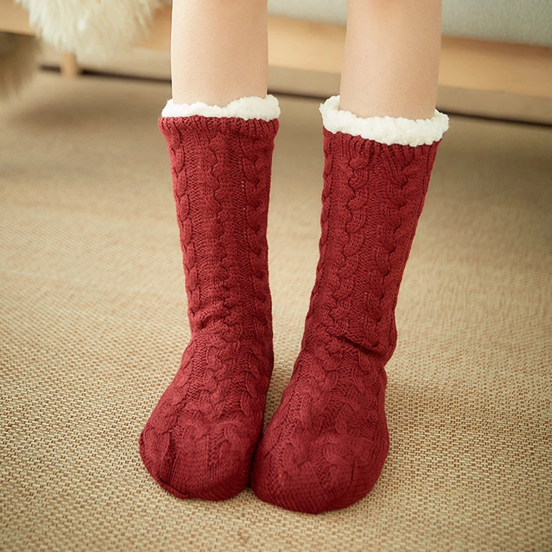 High quality/High cost performance Indoor Winter Warm Fleece Lined Sherpa Socks