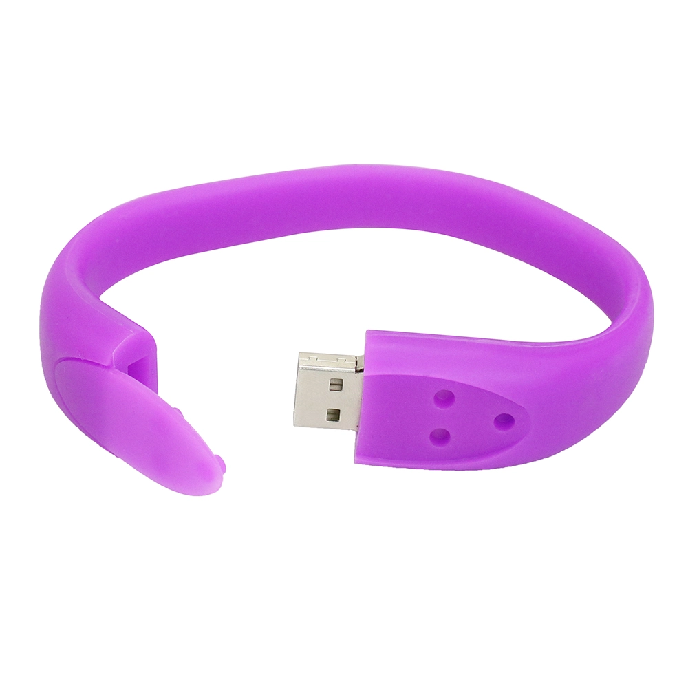 Wholesale Bulk Cheap Promotion Gift Custom Logo Male Silicone Bracelet Wrist Strap USB 3.0 2.0 USB Flash Drive