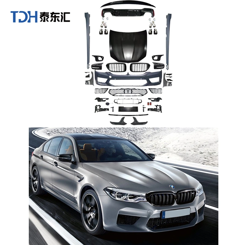 5 Series G30 G38 Upgrade to F90 M5 Style Body Kit with Bumper Head Light Rear Diffuser 5s G30 G38 M5 Auto Facelift Parts