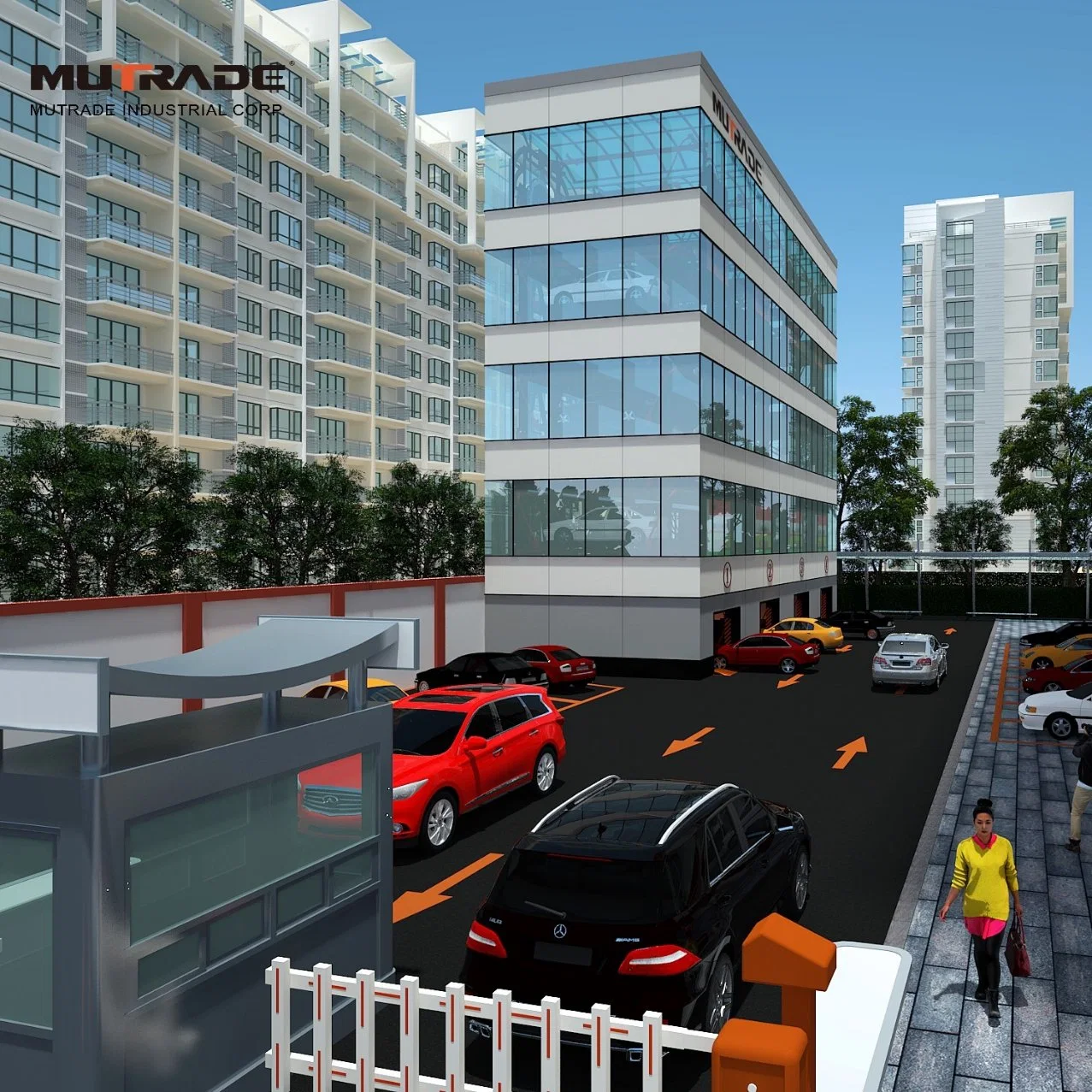Automatische Vertikale Drehparkhilfe 16 Parkplatz