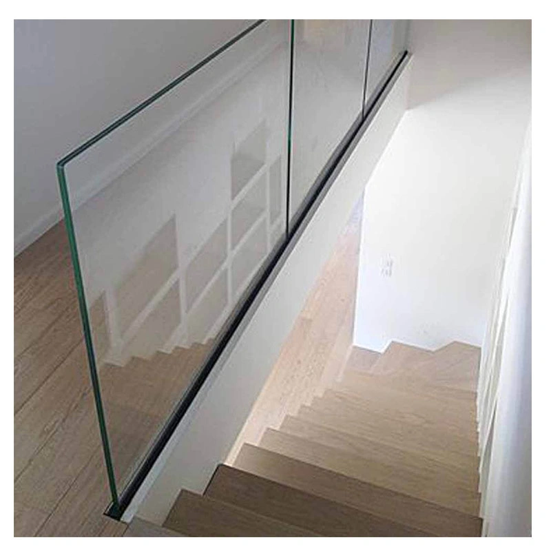 U Channel for Tempered Laminated Glass Railing Custom Aluminium Profile U-Channel Steel Hardware for Fence Balustrade Handrail