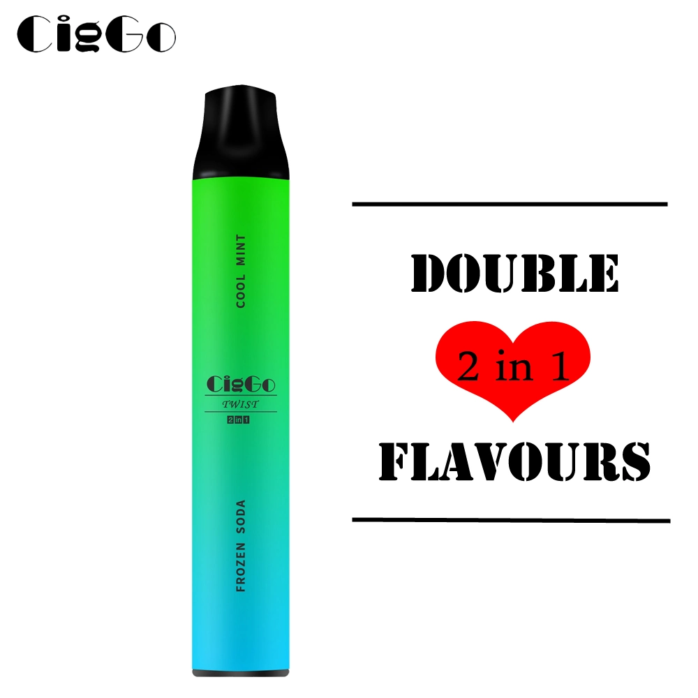 Disposable/Chargeable E-Cig Single-Use 1800 Puffs Double Flavor Disposable/Chargeable Vape Pen