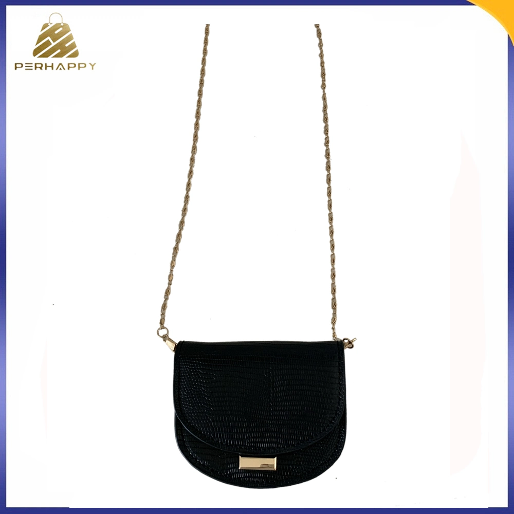 حقيبة صغيرة للبيع بالجملة بسيطة متقاطعة الجسم مع سلسلة معدنية الفتيات حقائب ليبالتصق على الكتف