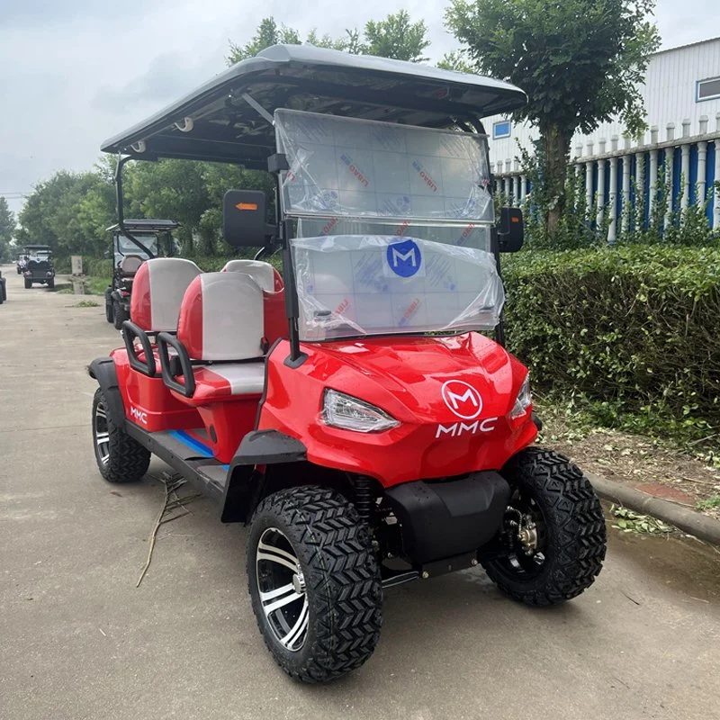 4 Seat Electric Hunting Golf Car with Front Basket Customized 4 Passenger Mini Electric off Road Golf Cart