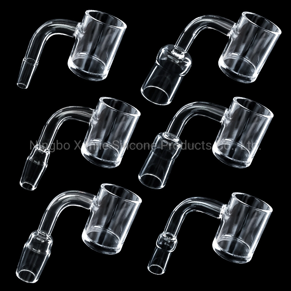 Heißer Verkauf flache Oberseite 25mm Quarz Banger 45/90 Grad Glas Glasrohr Für Schalen