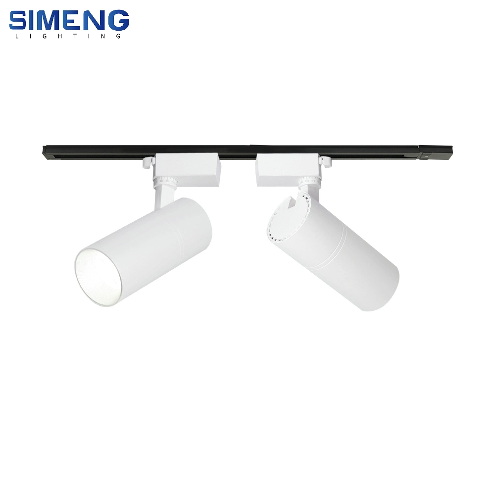 LED Track Light Housing for Clothing Store Adjustable Angle for Museum Showroom