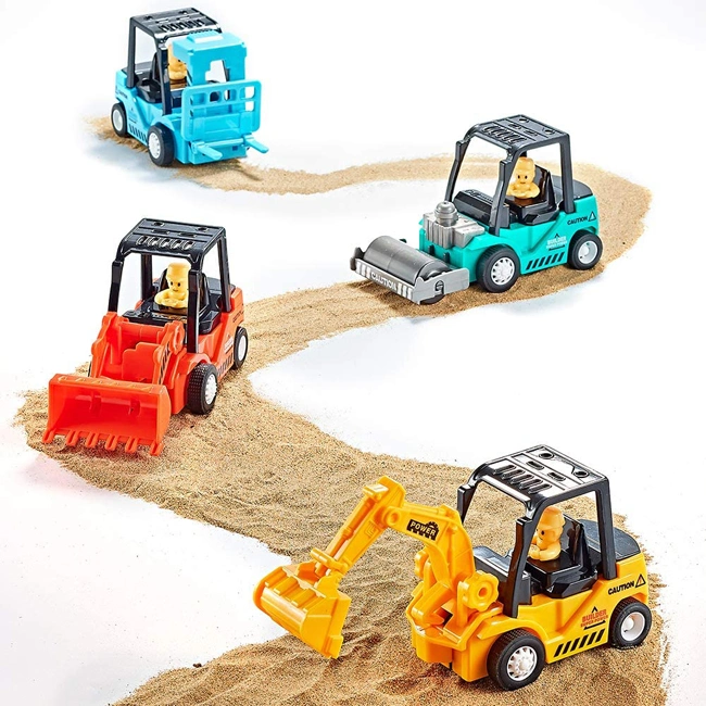 Construction en plastique de voiture de l'alimentation de friction chariot Dump excavatrice Bullozer Toddler Toys Emulational camion jouet pour les garçons et Girlds