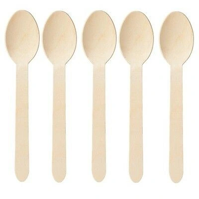 Eco-Friendly Disposable Wooden Knife Fork Spoon for Dinner for Takeaway and Delivery Food