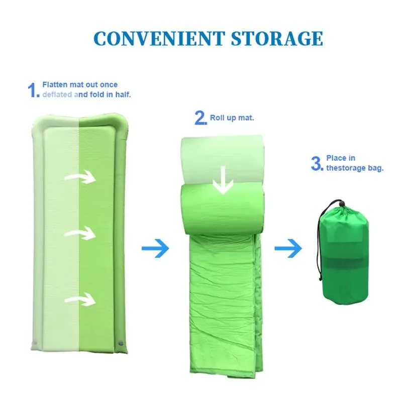 Self-Inflating Air Sleeping Camping Mat with Grab Bars