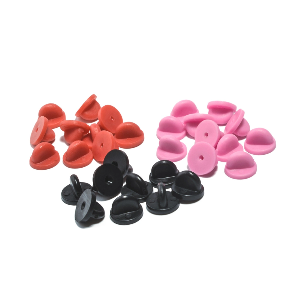 High quality/High cost performance Rubber Pin Backs PVC Lapel Clasps Colorful Rubber Clutch for Pin Post Badges