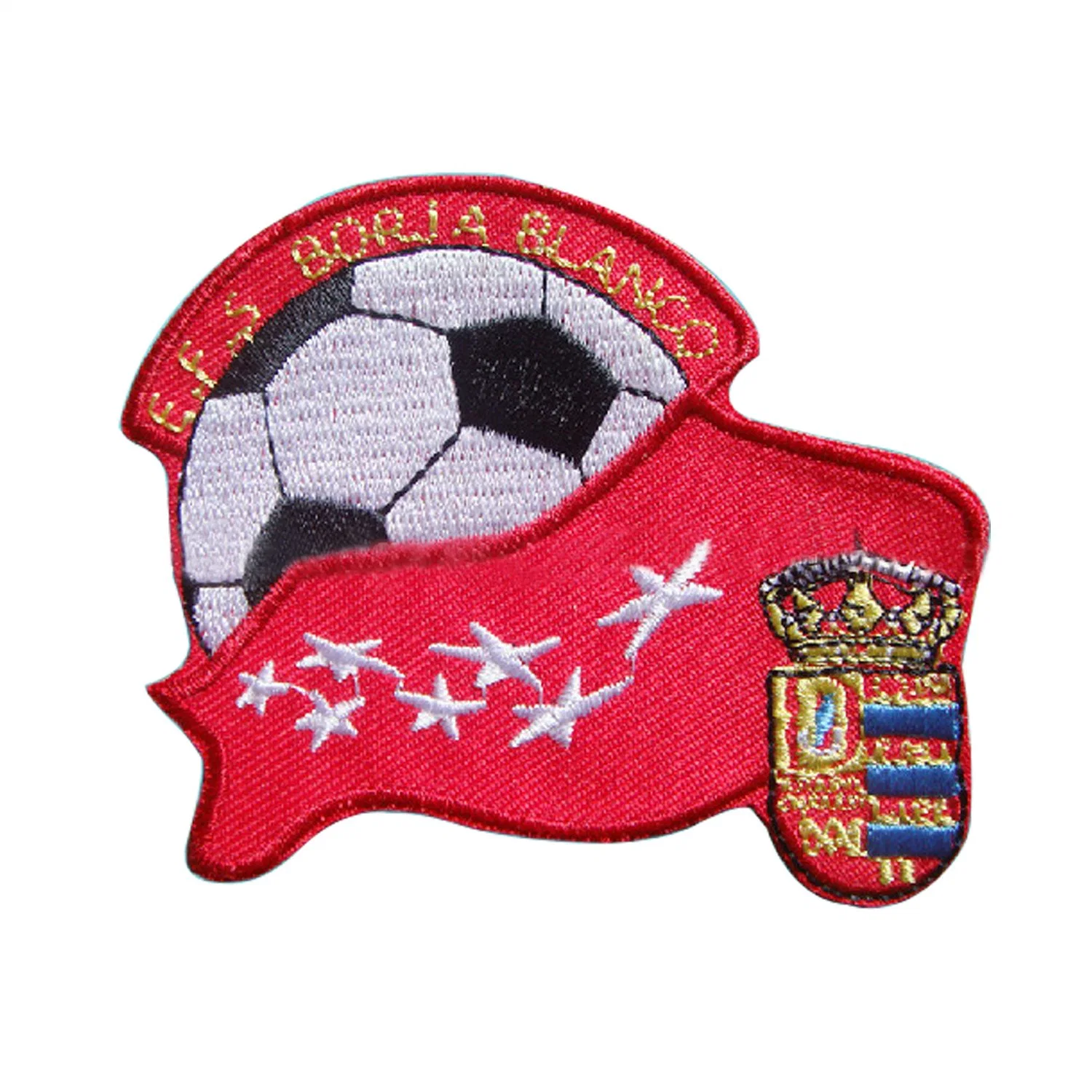 Custom Embroidery Iron on Soccer Patches for Garment Decoration