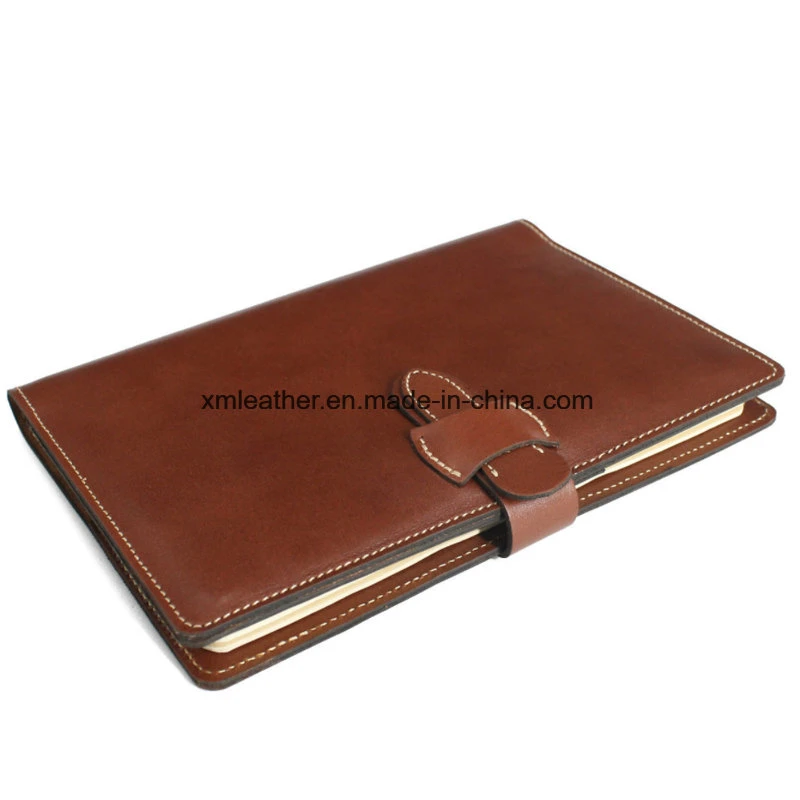 Premium Leather A5 Journal Business Notebook with Mobile Holder