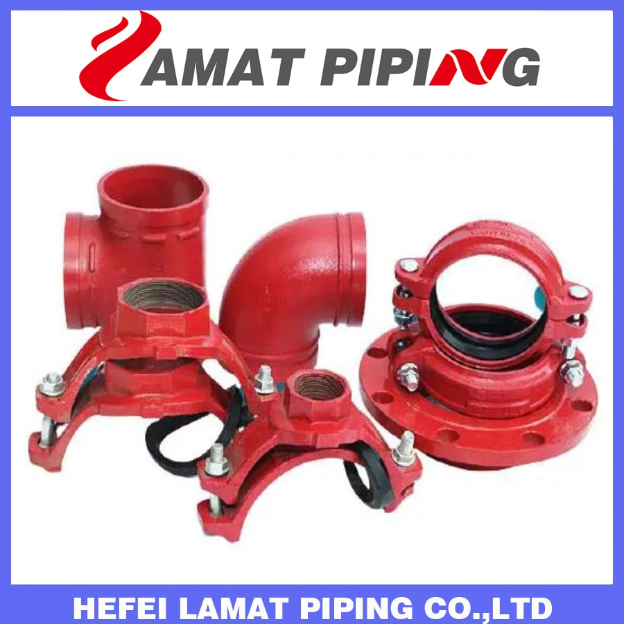 China-Factory-Price UL/FM/CE Listed Fire-Protection Ductile Iron Grooved-Pipe-Fitting Threaded Outlet