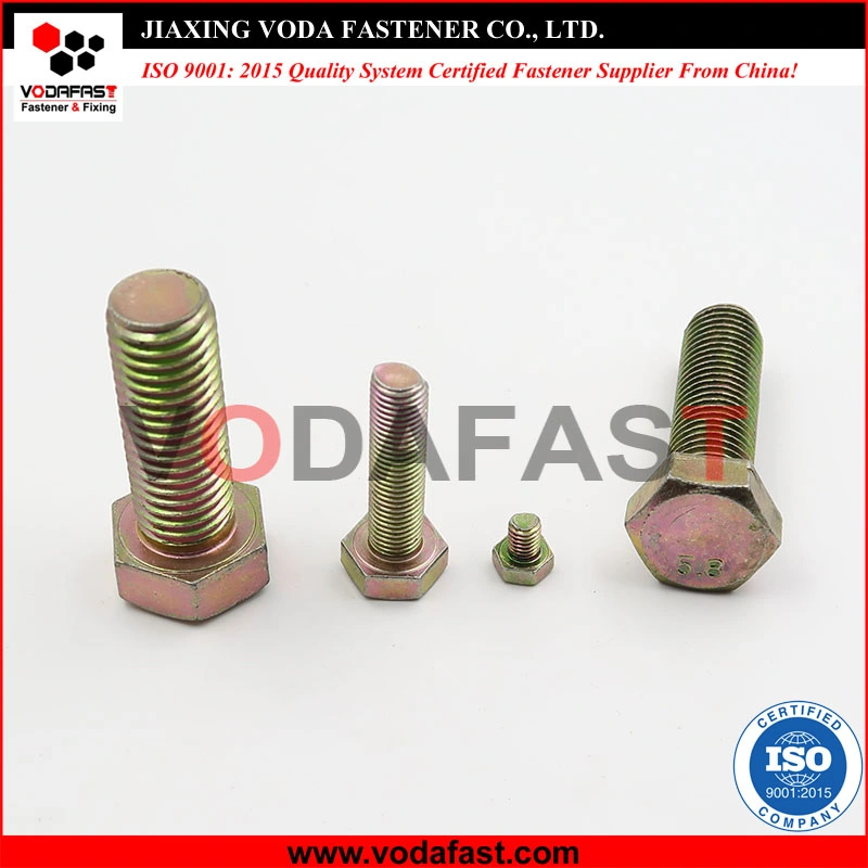 Vodafast ISO 4017 DIN 933 Hex Bolt Class 5.8 Yellow Zinc Plated