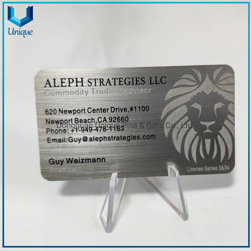 China Factory Low Price Custom Printed Metal Business Card, Fashion Black ID Card, Membership VIP Card