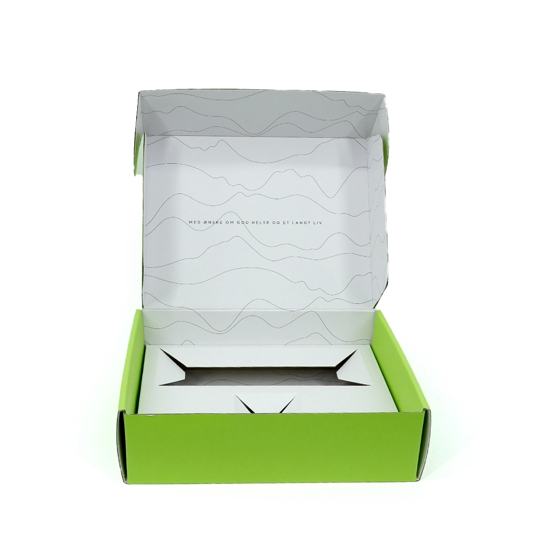 Light Green Custom Size Household Candle Gift Packaging Box with Corrugate Insert