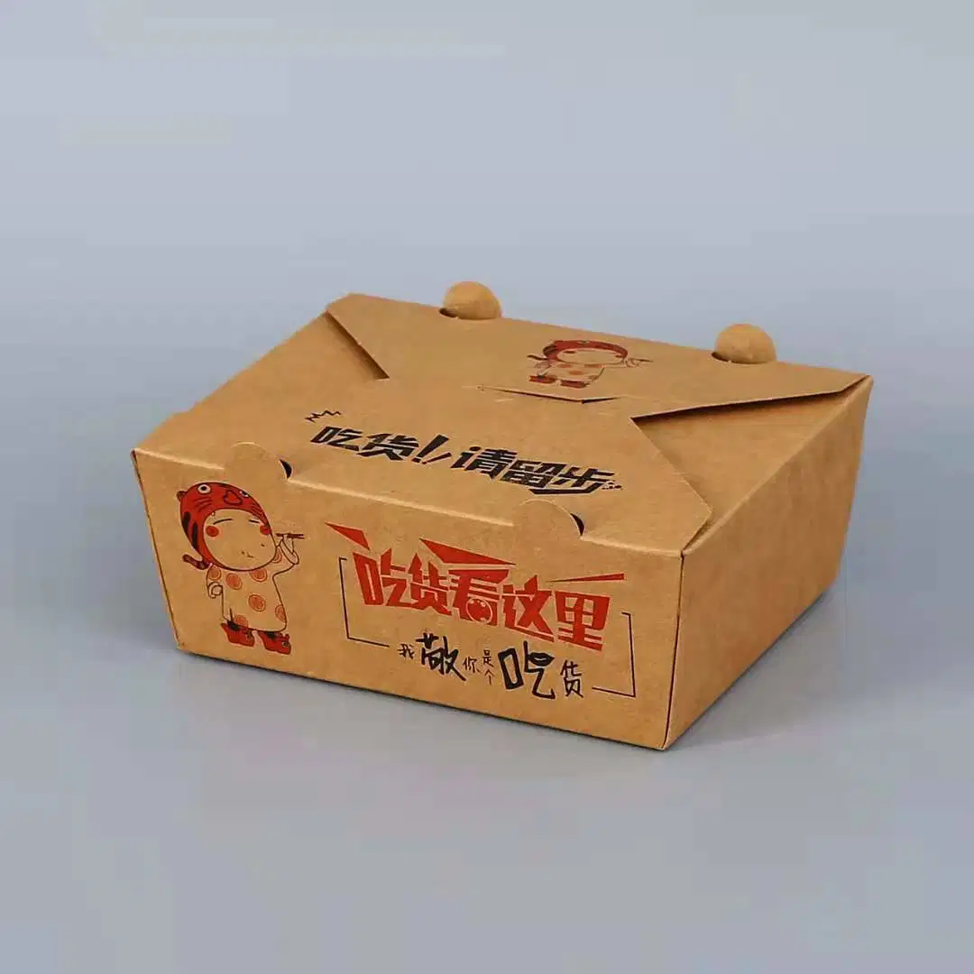 Les boîtes de nourriture à emporter des frites Pépites de poulet frit Carton Papier Zone de l'emballage alimentaire avec trous d'air