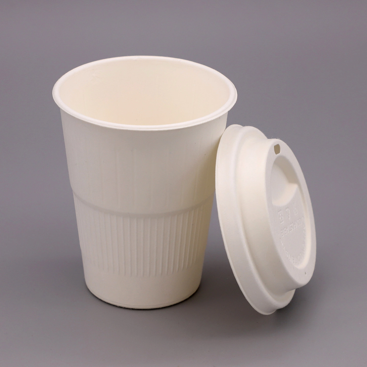 Biologisch abbaubar umweltfreundlich Surgcane Bagasse Einweg-Kaffee-Cup Deckel 80/90mm