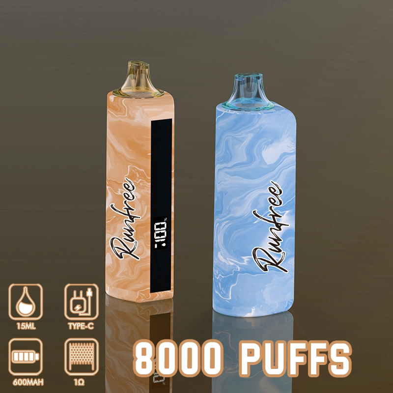 2023 Amazon Mini E Cigarette Runfree 8000 Puffs Rechargeable Health Best Buy Dry Herb Vapes Wape