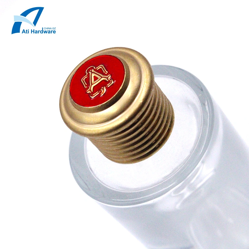 Custom Hot Selling Spiral Shape Logo Engrave Metal Perfume Bottle Caps