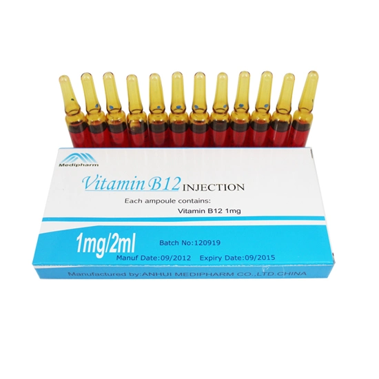 Vitamin B12 Injektion 1mg/2ml, Vitamina-Lösung inyinable
