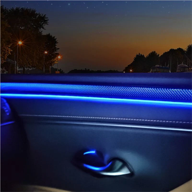 Luxury Car Customization Low Voltage Protection Optical Fiber LED Car Atmosphere Light