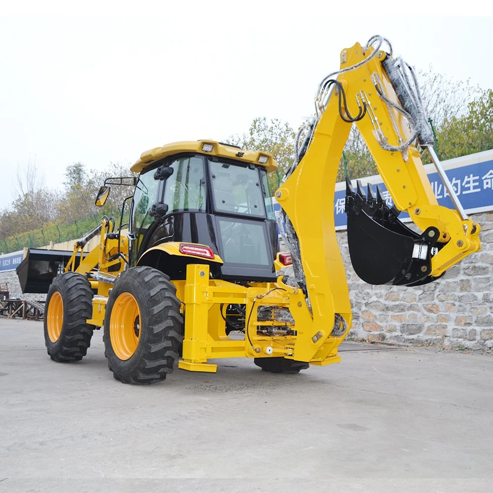 Good Price 4WD Small for Sale 4 in 1 Bucket Multi Function Cheap Backhoe Loader