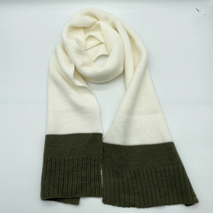 Lady Women Fashion Soft Square 100% Acrylic Winter Knit Wholesale/Supplier Knitted Scarf with Custom Logo