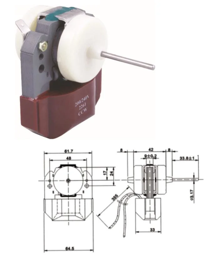 Refrigerador do motor de ventilador do condensador do evaporador do congelador modelo de partes separadas RF-01wtb