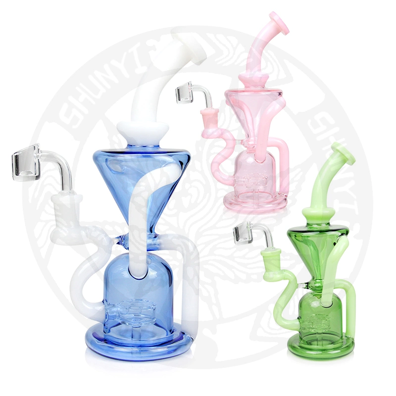 10&prime; &prime; DAB Rig Recycler Glass Water Pipe Smoke Pipes Tobacco Hookah Shisha with 14.4 mm Joint Size Factory Wholesale/Supplier