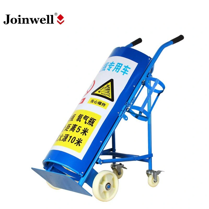 Aluminum Medical Oxygen Bottle Cart Gas Cylinder Trolley for Hospital