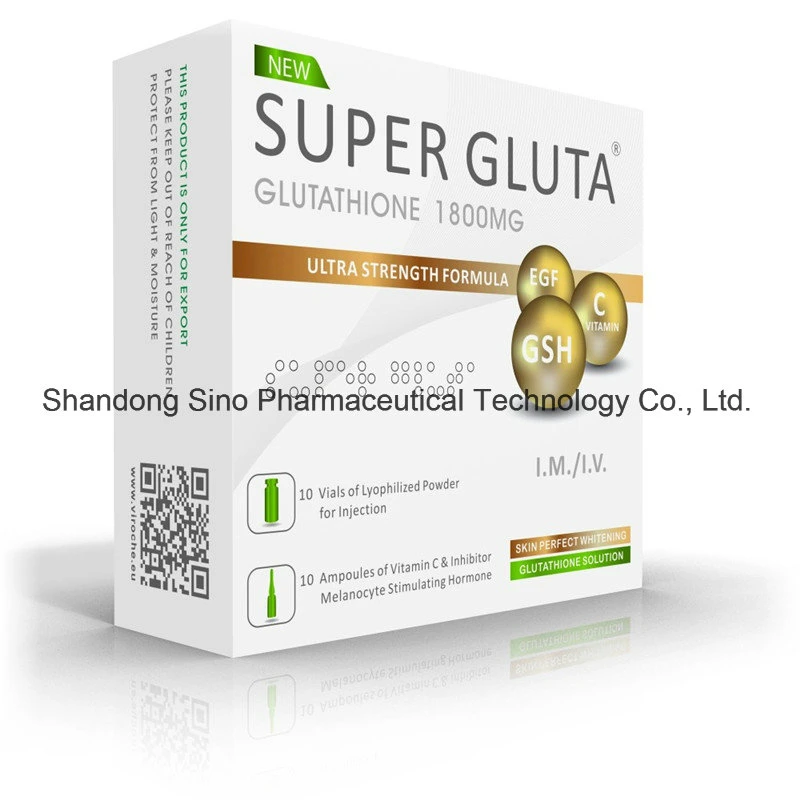 EGF Vitamine C Super Gluta Forever Éclaircissant Injection de Glutathion 1800mg