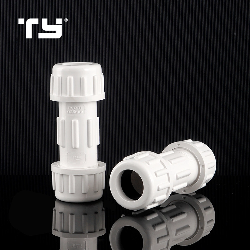 ISO1452 Tianyan PVC-U Pn10 Pressure Pipe Tube Fittings Compression Coupling Offer OEM