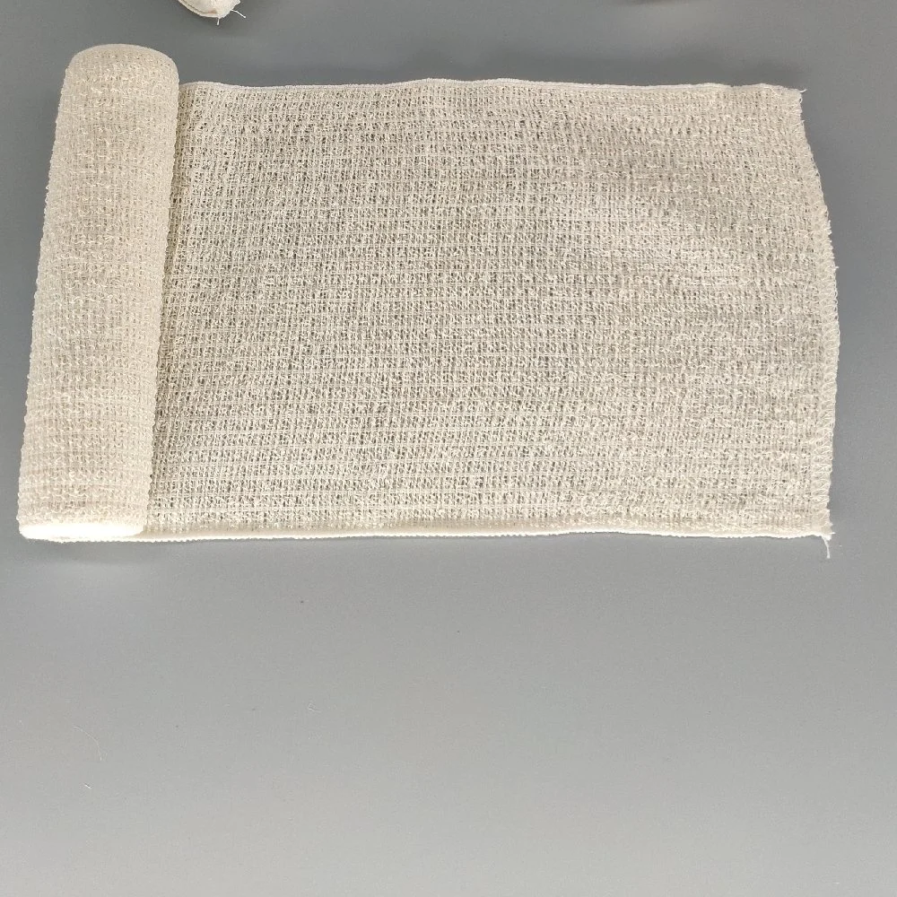 75G/M2 Natural White 5cm X 4.5m Stretched Length Non Sterile Medical Dressing Cotton Elastic Crepe Bandage