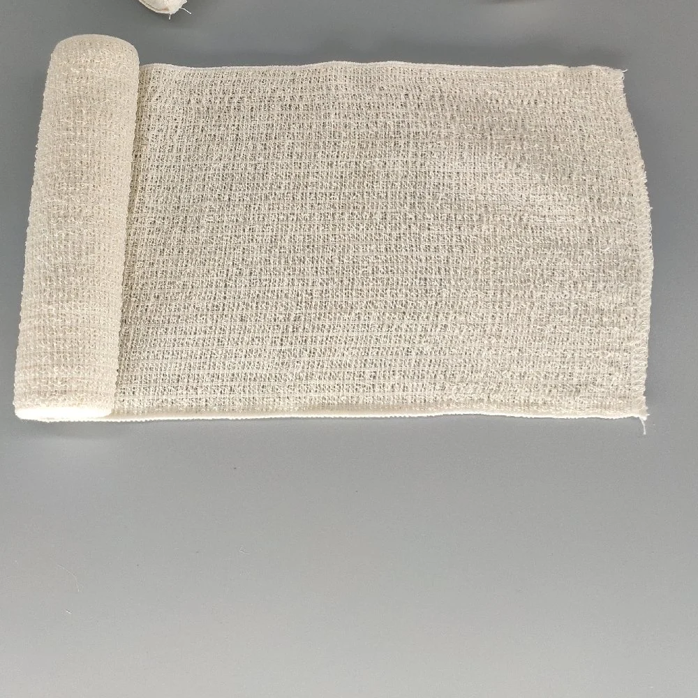 75G/M2 Blanco Natural 5cm x 4,5 m de longitud estirada no estériles Medical vendaje elástico de algodón crepé vendas