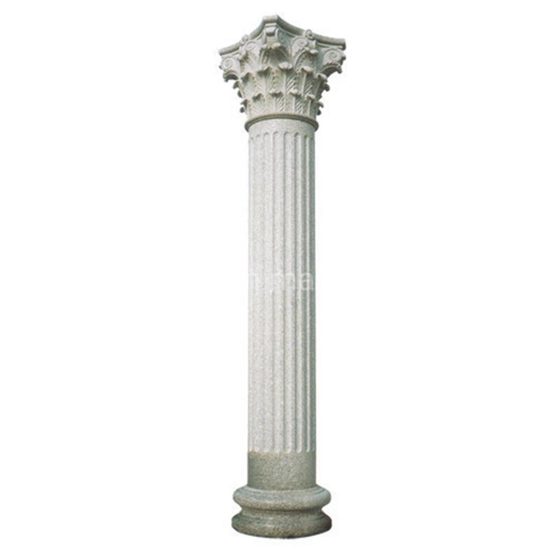 Carved Polished Yellow Marble Granite Stone Roman Solid Column