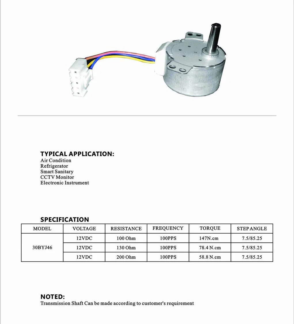 Electrical Stepping/Stepper DC Gear Motor for Auto Parts/Light Panels