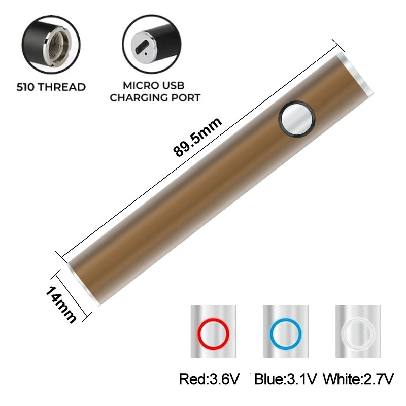 Wholesale/Supplier Batteries Variable Voltage 650mAh Twist Vape Pen Battery for 510 Thread Vape Cartridge