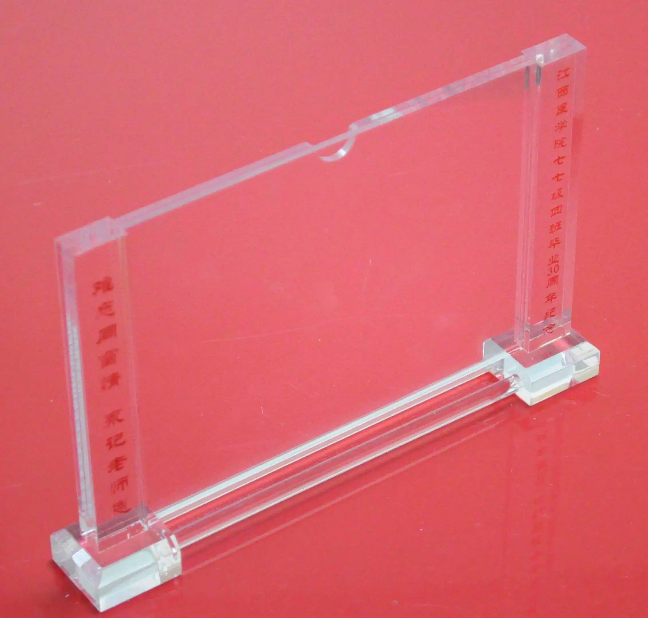 Chinese Factory Engraved Acrylic Nameplate Sign Holder